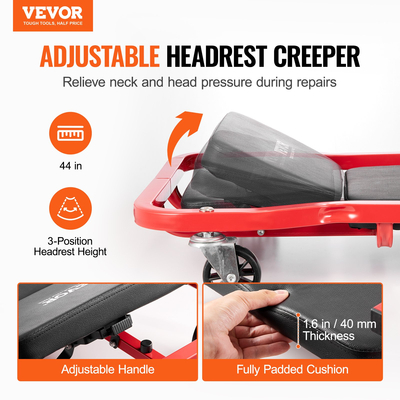 VEVOR 44 σε Mechanic Garage Creeper 300 lbs Capacity Automotive Rolling Creeper