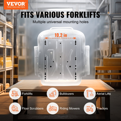 Ανάρτηση καθίσματος τρακτέρ VEVOR Universal, Πτυσσόμενο κάθισμα περονοφόρου με ρυθμιζόμενη γωνία πλάτη, μικροδιακόπτης, ζώνη ασφαλείας και υποβραχιόνια, κάθισμα τρακτέρ 3 επιπέδων απορρόφησης κραδασμών για εκσκαφέα φορτωτή τρακτέρ