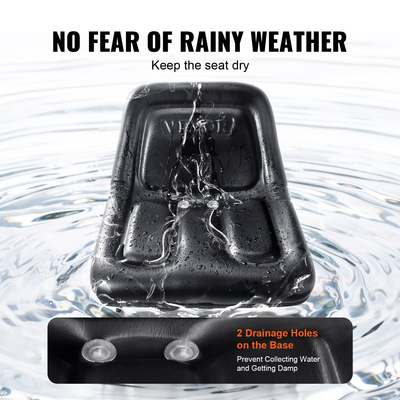 Κάθισμα VEVOR Universal Tracor, Κάθισμα χορτοκοπτικού με μικροδιακόπτη και τρύπες αποστράγγισης, 6,3-13,4 ιντσών Εκτεταμένη υποδοχή τρακτέρ κάθισμα για εκσκαφέα φορτωτή τρακτέρ