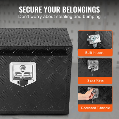 VEVOR Underbody Truck Tool Box 24&quot; x 12&quot; x 14&quot; Trailer RV Tool Storage