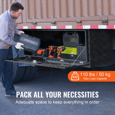 VEVOR Underbody Truck Tool Box 60&quot; x 24&quot; x 24&quot; Trailer RV Tool Storage