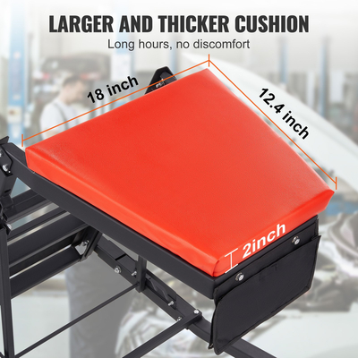 VEVOR Automotive Topside Creeper, με ρυθμιζόμενο ύψος 1219-1930 mm, 400 LBS Capacity High Creeper, 4 περιστρεφόμενοι τροχοί τροχού, αναδιπλούμενο βαρέως τύπου αναρριχητικό φυτό για επισκευή και συντήρηση αυτοκινήτων