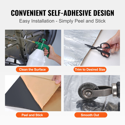 VEVOR Car Sound Deadening Mat, 400 mil 1,5sq.m Automotive Sound Deadener, High Density Foam Sound Deadener Material &amp; Heat Barrier, Double Layer Waterproof Constructure Acoustic Insulation Mat