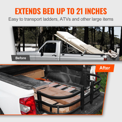 VEVOR Truck Bed Extender, Αλουμίνιο αναδιπλούμενος προέκτασης πίσω πόρτας, 55,5&quot;-68&quot;, Ταιριάζει σε Ford Super Duty, F150, Dodge Ram 1500/2500/3500, Toyota Tundra, Nissan Titan, Chevrolet Silverado, GMC Sierra