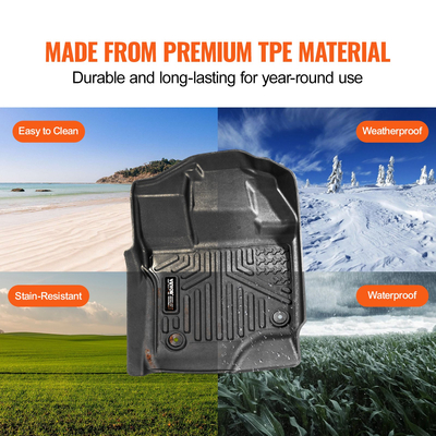 VEVOR Πατάκια δαπέδου αυτοκινήτου Ταιριάζει για Ford F-150/F150 Lightning 2015-2024 3 τεμ.