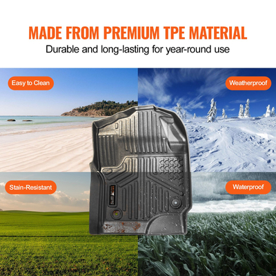 VEVOR Automotive πατάκια δαπέδου προσαρμοσμένα για Ford F-250/F-350/F-450 2017-2022 3 τεμ.