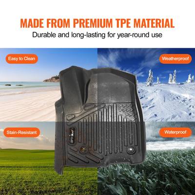 VEVOR Πατάκια Αυτοκινήτου Ταιριάζει για Chevrolet Silverado/GMC Sierra 1500 3 τεμ.