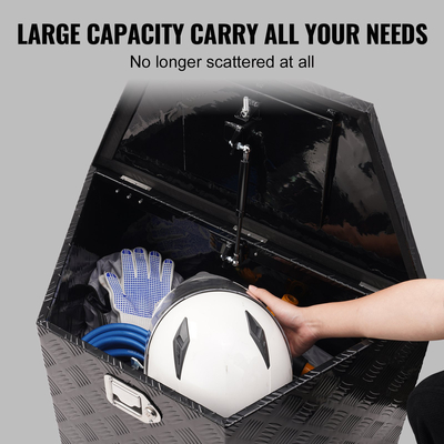 VEVOR Trailer Tongue Box, Αλουμίνιο Diamond Plate Tongue Box Box Box, Heavy Duty Trailer Box Storage with Lock and Keys, Utility Trailer Tongue Box for Pickup Truck, RV, Trailer, 39&quot;x16.5&quot;x12