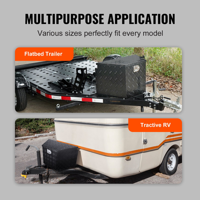 VEVOR Trailer Tongue Box, Αλουμίνιο Diamond Plate Tongue Box Box Box, Heavy Duty Trailer Box Storage with Lock and Keys, Utility Trailer Tongue Box για Pickup Truck, RV, Trailer, 29&quot;x16.2&quot;x18