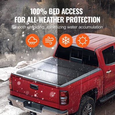 VEVOR Tri-Fold Tonneau Cover Truck Bed Cover for 2014-2024 Toyota Tundra Light