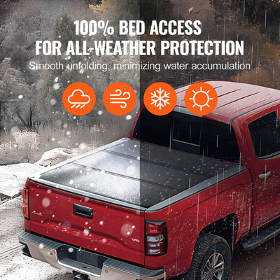 VEVOR Tri-Fold Tonneau Cover Truck Bed Cover for 2016-2023 Toyota Tacoma Light