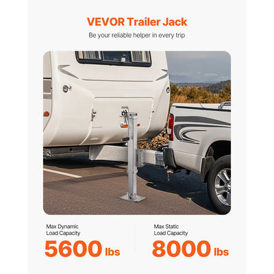 VEVOR Trailer Jack Bolt-on Trailer Tongue Jack 8000 lbs Static Load 28,5&quot; Ταξίδι