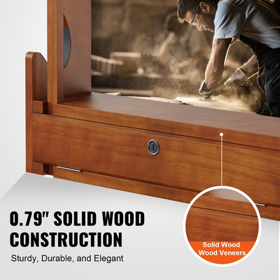 VEVOR Gun Rack 4-Slot Ξύλινη ράφι όπλων επίτοιχη βάση οθόνης όπλων που χωρά 4 τουφέκια