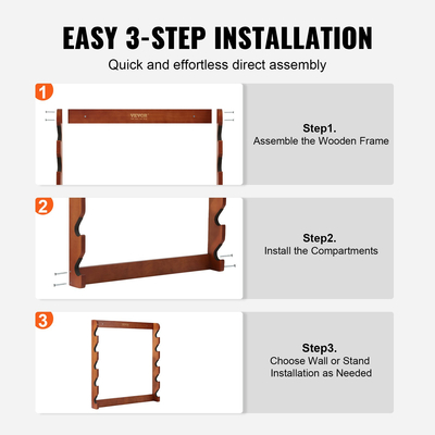 VEVOR Gun Rack Ξύλινη ράφι όπλων με 5 αυλακώσεις και βάση επίδειξης όπλων επίτοιχης βάσης που χωρά 5 τουφέκια