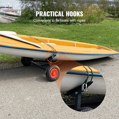 VEVOR Boat Trailer Dolly, 420lbs Load Capacity, Carbon Steel Trailer Mover με ρυθμιζόμενο μήκος 96&#039;&#039;-116&#039;&#039;, πνευματικά ελαστικά 16&#039;&#039; &amp; αντιολισθητικό στήριγμα στήριξης, για κινούμενο καγιάκ μηχανοκίνητο σκάφος ψαρέματος