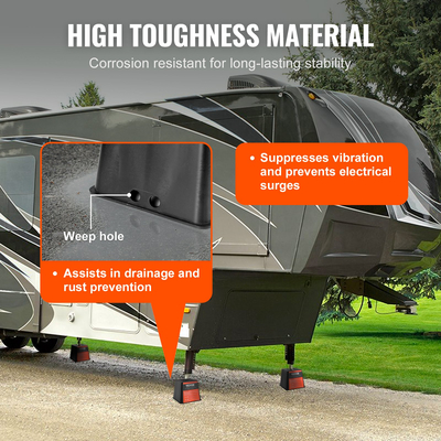 Μπλοκ ρυμουλκουμένων, 600χωρητικότητα ανά μπλοκ ισοστάθμισης, Υψηλής ποιότητας μπλοκ σταθεροποιητή πολυπροπυλενίου, Αξεσουάρ ταξιδιού Χρήση για οποιαδήποτε γλώσσα Τζακ, Πόδι, 5οι τροχοί, 4-πακέτο