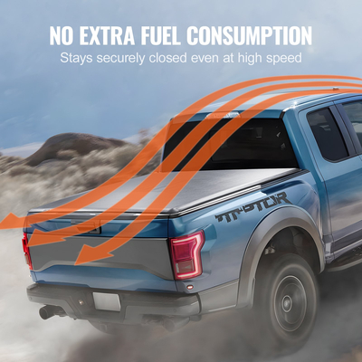 Κάλυμμα κρεβατιού VEVOR Truck, Roll Up Truck Bed Tonneau Cover, Συμβατό με 2009-2024 Ford F-150 Styleside κρεβάτι, για κρεβάτι 5,5 x 5,4 ft, μαλακό υλικό PVC, 100% κάλυμμα πρόσβασης κρεβατιού Roll Up Tonneau