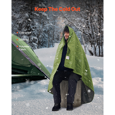 Κουβέρτα για κάμπινγκ VEVOR 82&quot; x 55&quot; Ζεστή κουβέρτα γηπέδου 330GSM ταξίδια σε εξωτερικό χώρο