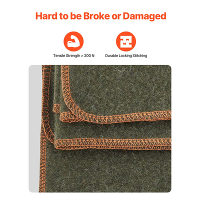 Μάλλινη κουβέρτα κάμπινγκ VEVOR 64&quot; x 88&quot; Ζεστή για κάμπινγκ Πεζοπορία Travel Army Green