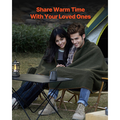 Μάλλινη κουβέρτα κάμπινγκ VEVOR 64&quot; x 88&quot; Ζεστή για κάμπινγκ Πεζοπορία Travel Army Green