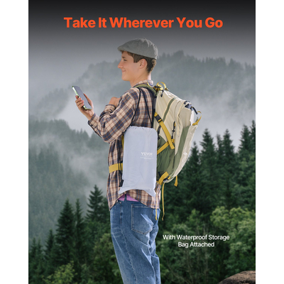 VEVOR κουβέρτα κάμπινγκ 79&quot; x 59&quot; φορεμένη ζεστή κουβέρτα γηπέδου ανοιχτό γκρι εξωτερικού χώρου