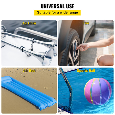 Αεροσυμπιεστής 150 PSI DC 12V με ρεζερβουάρ 6 λίτρων για ελαστικά τροχόσπιτου Train Horns