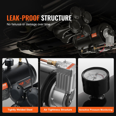 Συμπιεστής αέρα VEVOR 12V με ενσωματωμένο σύστημα αεροσυμπιεστή 0,8 Gal/3L Tank Air Horn