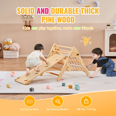 VEVOR Pikler Triangle Set 4 σε 1 Montessori αναρριχητικά παιχνίδια για νήπια 1-3 ετών