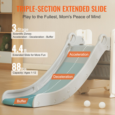 VEVOR Toddler Slide, Παιδική τσουλήθρα για νήπια ηλικίας 1-12 με αναρριχώμενες σκάλες και παιδότοπο λεωφορείου, Εσωτερικό σετ παιχνιδιού τσουλήθρας για παιδιά βάρους έως 50 κιλών, παιδική χαρά με υπερυψωμένη κουπαστή, αντιολισθητική λωρίδα