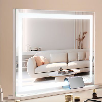 VEVOR Lighted Makeup Καθρέφτης 3 Χρώμα με Bluetooth USB Επιτραπέζιο Βάση τοίχου 21,7 ιντσών