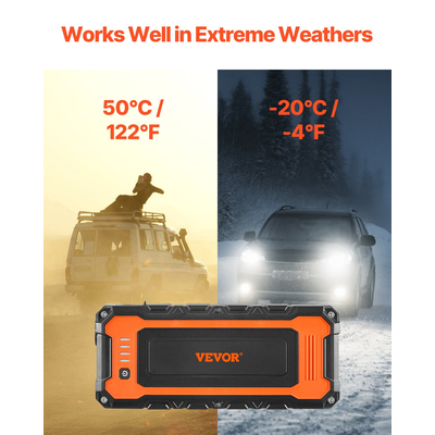 VEVOR Jump Starter 3000A 59,2Wh Lithium Booster Jumper Box Portable Power Bank