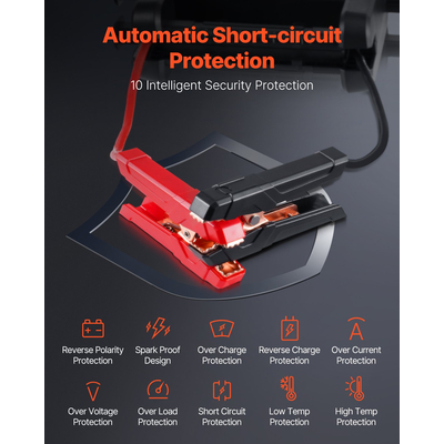 VEVOR Jump Starter 4000A 88,8Wh Lithium Booster Jumper Box Portable Power Bank