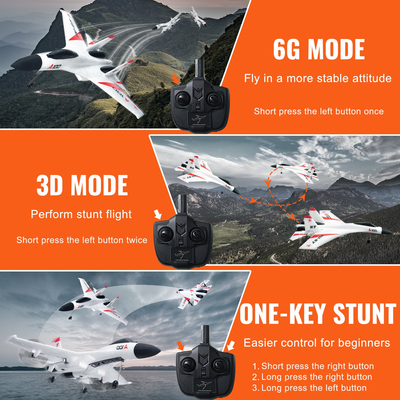 VEVOR RC Airplane Fighter EPP Foam RC Plane Toy 2,4 GHz Τηλεχειριστήριο Λειτουργία 3D/6G