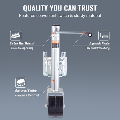 VEVOR Trailer Jack, Boat Trailer Jack 35,3 in, Bot-on Trailer Tongue Jack Weight Capacity 1500 lb, με τροχούς PP και λαβή για ανύψωση RV Trailer, Horse Trailer, Utility Trailer, Yacht Trailer