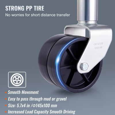 VEVOR Trailer Jack, Boat Trailer Jack 35,3 in, Bot-on Trailer Tongue Jack Weight Capacity 1500 lb, με τροχούς PP και λαβή για ανύψωση RV Trailer, Horse Trailer, Utility Trailer, Yacht Trailer