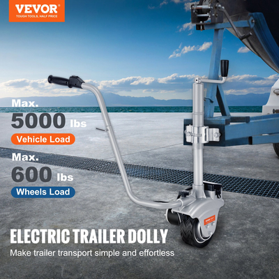 VEVOR Electric Trailer Dolly, 5000lbs Rewing Capacity, 350W 12V Trailer Jockey Wheel με 22 ft/min Ταχύτητα κίνησης, 12&#039;&#039;-24,8&#039;&#039; ρυθμιζόμενο ύψος σφιγκτήρα &amp; ελαστικό 8&#039;&#039;, για κινούμενο τρέιλερ τροχόσπιτο