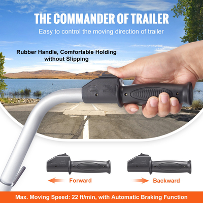 VEVOR Electric Trailer Dolly, 5000lbs Rewing Capacity, 350W 12V Trailer Jockey Wheel με 22 ft/min Ταχύτητα κίνησης, 12&#039;&#039;-24,8&#039;&#039; ρυθμιζόμενο ύψος σφιγκτήρα &amp; ελαστικό 8&#039;&#039;, για κινούμενο τρέιλερ τροχόσπιτο