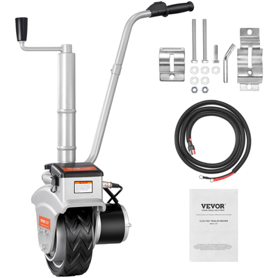 VEVOR Electric Trailer Dolly, 5000lbs Rewing Capacity, 350W 12V Trailer Jockey Wheel με 22 ft/min Ταχύτητα κίνησης, 12&#039;&#039;-24,8&#039;&#039; ρυθμιζόμενο ύψος σφιγκτήρα &amp; ελαστικό 8&#039;&#039;, για κινούμενο τρέιλερ τροχόσπιτο