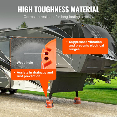 VEVOR Trailer Jack Block, 2000 lbs Χωρητικότητα ανά μπλοκ ισοπέδωσης RV, Μπλοκ σταθεροποιητή τροχόσπιτου από πολυπροπυλένιο υψηλής ποιότητας, αξεσουάρ ταξιδιού RV Χρήση για οποιοδήποτε γρύλο, στύλο, πόδι, 5η ρόδα, 2-συσκευασία