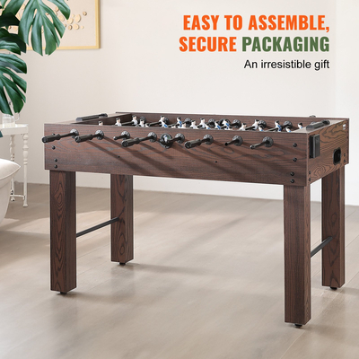 VEVOR Foosball Τραπέζι, 55 ιντσών Standard Size Τραπέζι Foosball, Εσωτερικό τραπέζι πλήρους μεγέθους για το σπίτι, την οικογένεια και την αίθουσα παιχνιδιών, ποδόσφαιρο με τραπέζι για ποδόσφαιρο, περιλαμβάνει 4 μπάλες και 2 ποτηροθήκες