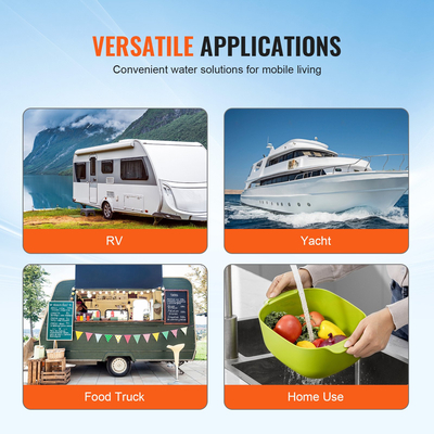 VEVOR 12V Αντλία Διαφράγματος 3GPM 11,36 L/min Διακόπτης πίεσης αντλίας νερού 3 θαλάμων