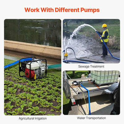 Πλήρες εξαρτήματα σωλήνων VEVOR Backwash 1,5 x 50 ποδών μπλε υψηλής ποιότητας