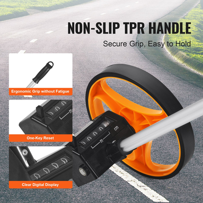 VEVOR Measuring Wheel 159mm Road Runner Distance Telescoping Hand with/ Back Bag