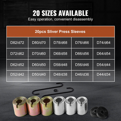 VEVOR 26 PCS Σετ μανίκι έλξης και πίεσης Αφαίρεση ρουλεμάν από χάλυβα