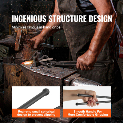 VEVOR Blacksmith Tongs, 18” Z V-Bit Tongs, Carbon Steel Forge Tongs με Α3 Ατσάλινα πριτσίνια, για λεπίδες μαχαιριών, μακριά κομμάτια, κυκλικά σφυρήλατα, για αρχάριους και έμπειρους σιδηρουργούς και λεπίδες