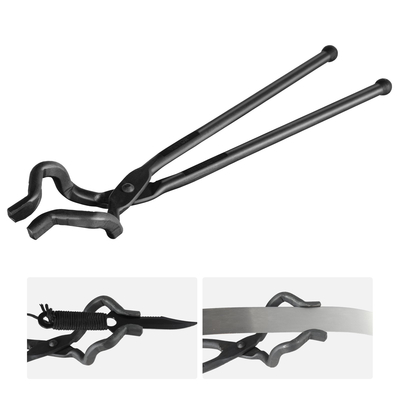 VEVOR Blacksmith Tongs, 18” Z V-Bit Tongs, Carbon Steel Forge Tongs με Α3 Ατσάλινα πριτσίνια, για λεπίδες μαχαιριών, μακριά κομμάτια, κυκλικά σφυρήλατα, για αρχάριους και έμπειρους σιδηρουργούς και λεπίδες