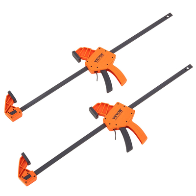 Σφιγκτήρες ράβδων VEVOR για ξυλουργική, 2-pack 24&quot; Σφιγκτήρας με ένα χέρι/Spreader, Γρήγορη αλλαγή σφιγκτήρα F με όριο φορτίου 300 λίβρες, πλαστικό υψηλής αντοχής και ανθρακούχο χάλυβα, σφιγκτήρες ξύλου για κατεργασία μετάλλων στην ξυλουργική