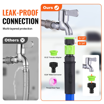 VEVOR 25 ft Θερμαινόμενος σωλήνας νερού για RV -45℉ Αντιψυκτικός θερμαινόμενος σωλήνας πόσιμου νερού