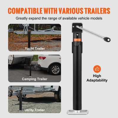 VEVOR Trailer Jack, Trailer Tongue Jack Welding-on Weight Capacity 5000 lb, Trailer Jack Stand με λαβή για ανύψωση RV Trailer, Horse Trailer, Utility Trailer, Yacht Trailer
