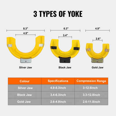 Σετ συμπιεστή ελατηρίου VEVOR Strut, κιτ συμπιεστή ελατηρίου γόνατου Macpherson, Εργαλείο αφαίρεσης πηνίου με ελατήρια γόνατου πιρουνιού, με κίτρινο προστατευτικό μανίκι και θήκη μεταφοράς